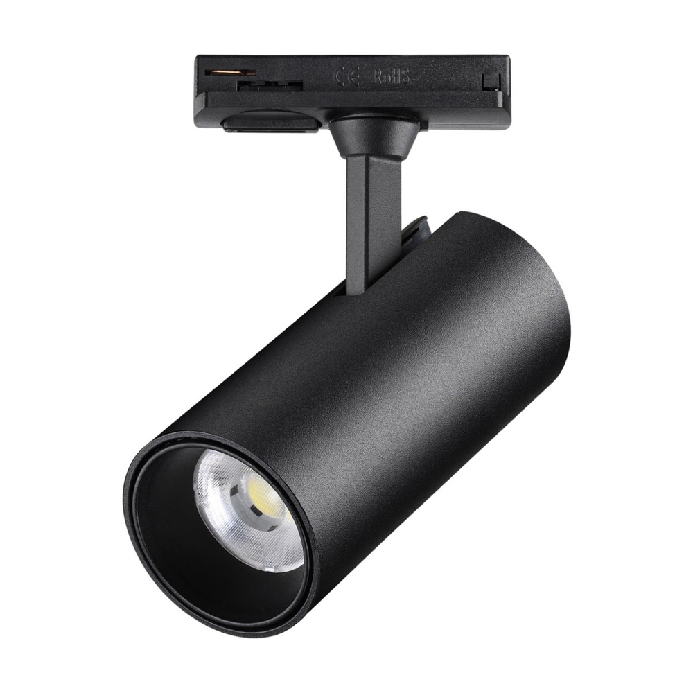 359157 PORT NT23 200 черный Светильник трековый однофазный двухжильный IP20 LED 24W 220V 3000К 2300Лм SELENE