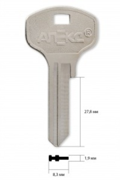 Заготовка английского  ключа 12818 Apecs AD-4 КНР