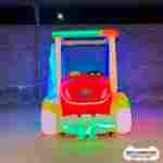 Парковый электромобиль «Весёлый джип» семейный, 2 места, на батареях с подсветкой