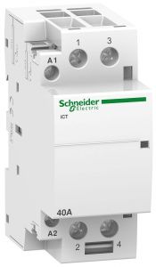 SE Acti 9 iCT40A Контактор модульный 2НО 220/240В АС, Schneider Electric, A9C20842