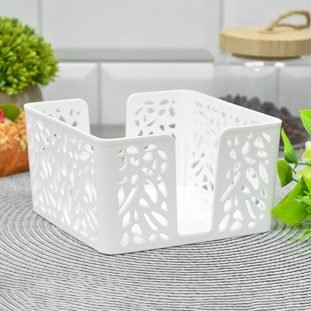 Салфетница "Лира" квадратная (белый)