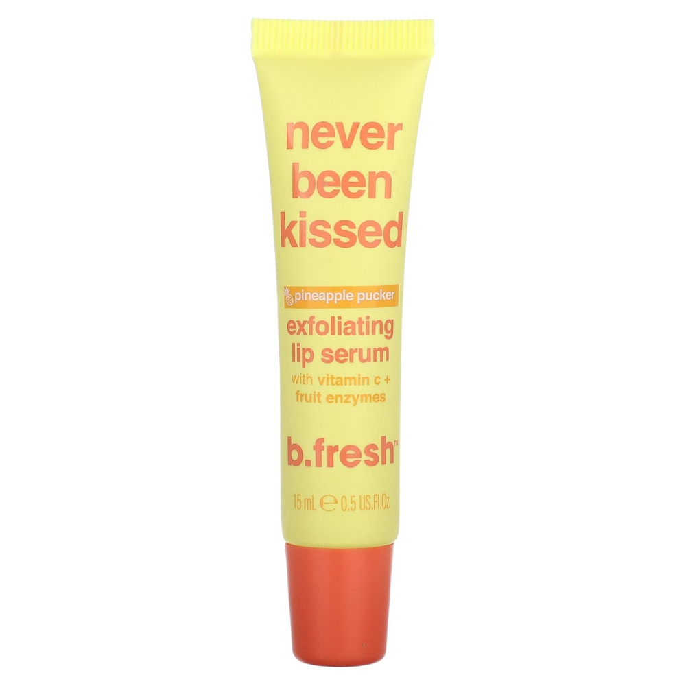 b.fresh, Never Been Kissed, отшелушивающая сыворотка для губ, ананас, 15 мл (0,5 жидк. унц.)