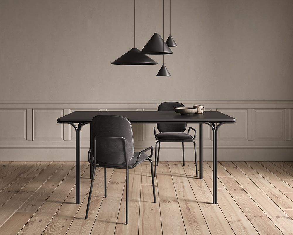 Стул Ror, Double Frame, велюр, черный /черный