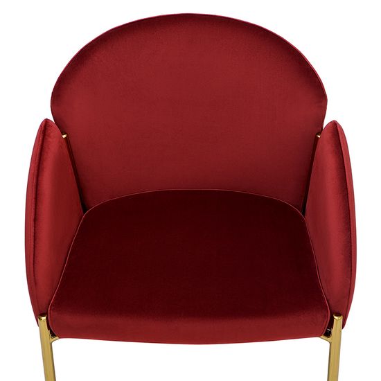 Стул raspy, велюр, бордовый