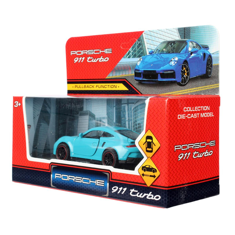 Модель ин. мет. "Porshe 911 Turbo" 10.5см, двери, 2208C0360-R2 (Технопарк)