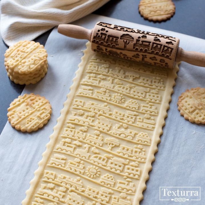 Купить деревянную скалку с узором, фигурную скалочку в интернет ...