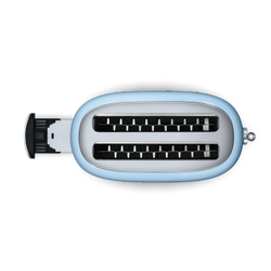 Тостер Smeg Стиль 50-х годов для 4 тостов голубой Италия вид сверху