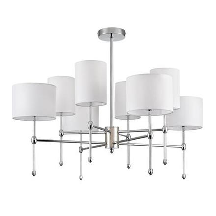 6589/8C CLASSI LN26 063 хром/белый, металл/текстиль Люстра потолочная E14 8*40W 220V LATTI