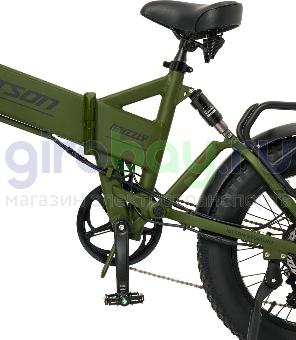 Электровелосипед Jetson GRIZZLY 1200w (48v15ah) - Зелёный фото №12