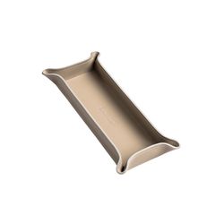 Лоток из двухслойной кожи Cuoietto с металлической вставкой 45*370*155 (TBCMet45-370-155) 2