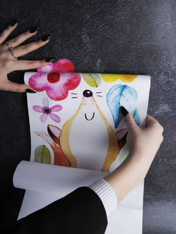 Интерьерные виниловые наклейки большие воздушные шары на стены в детскую, дома, облака, пейзаж