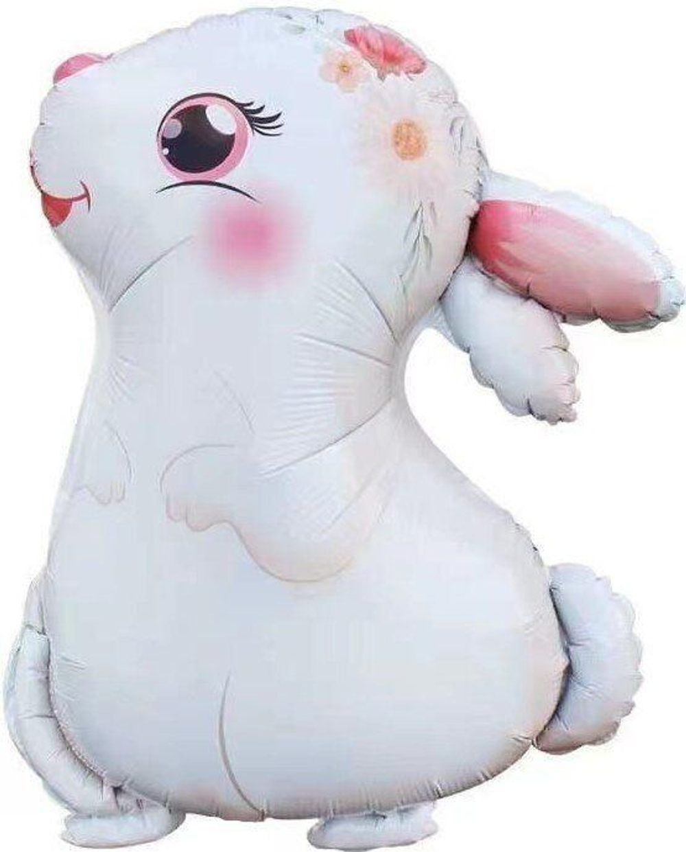 Шар (30""/76 см) Фигура, Милый зайка, Белый, 1 шт. Е4