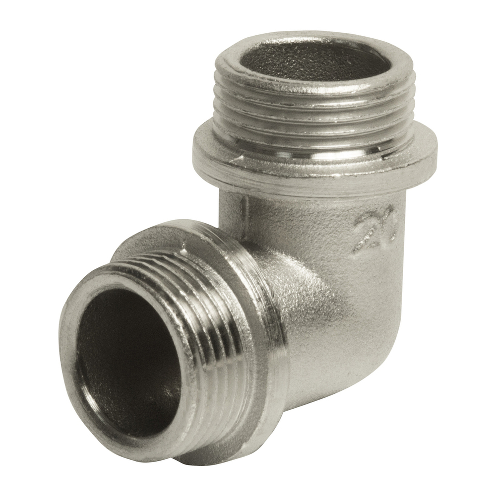 Уголок 3/4'' нар/нар с ограничением никель