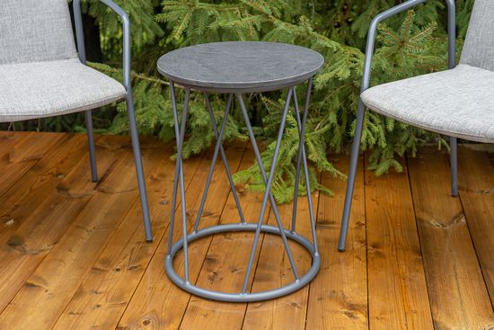 "Марокко" кофейный комплект из алюминия, цвет темно-серый