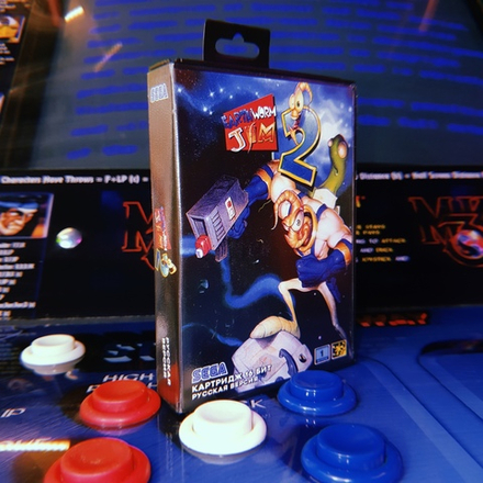 Картридж Earthworm Jim 2  (SEGA, русская версия)