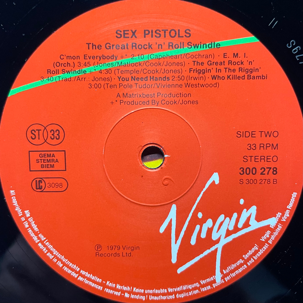 Sex Pistols - The Great Rock 'N' Roll Swindle 2LP (Европа 1985г.)
