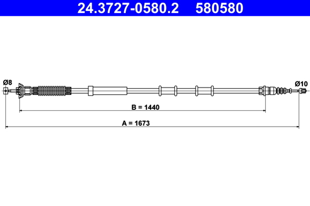 ATE - 24372705802-ATE - Cable Pull, parking brake