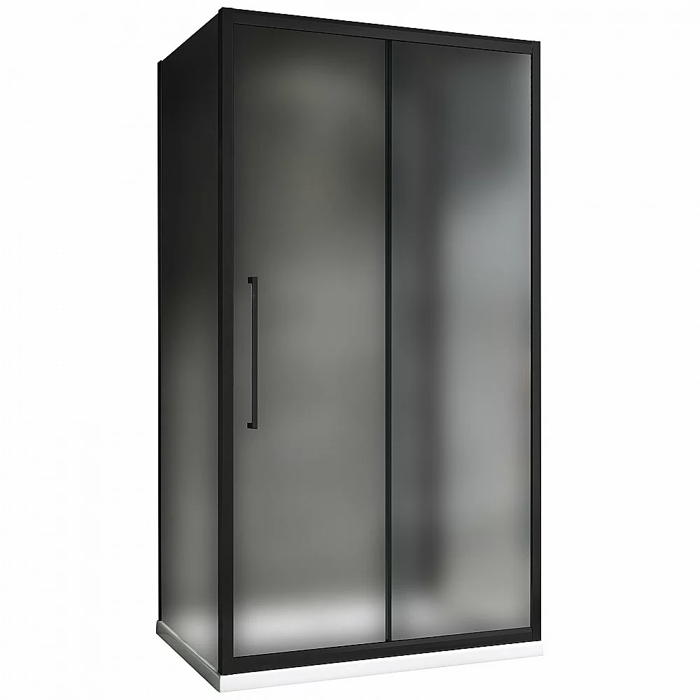 Душевой уголок Abber Schwarzer Diamant AG30140BMH-S80BM-S80BM 140х80 стекло матовое/профиль черный