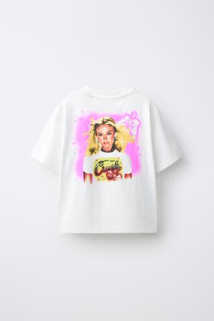 ZARA ФУТБОЛКА ZARA LARSSON ©, БЕЛЫЙ
