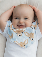 Сет из 2х нагрудников Mjölk Mini Оленята NEW/Ёжики на экрю