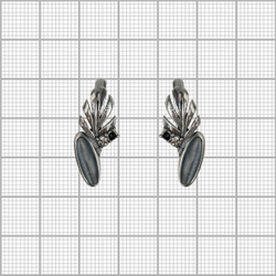 "Бригантина" серьги в серебряном покрытии из коллекции "Самоцветы" от Jenavi  с английским замком