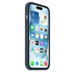 Силиконовый чехол для iPhone 15 с MagSafe - Storm Blue