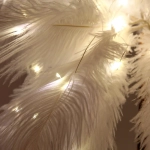 Фигура световая «Волшебное перо» 35 см 80 ламп LED на батарейках, 1 реж, USB питание, Белый