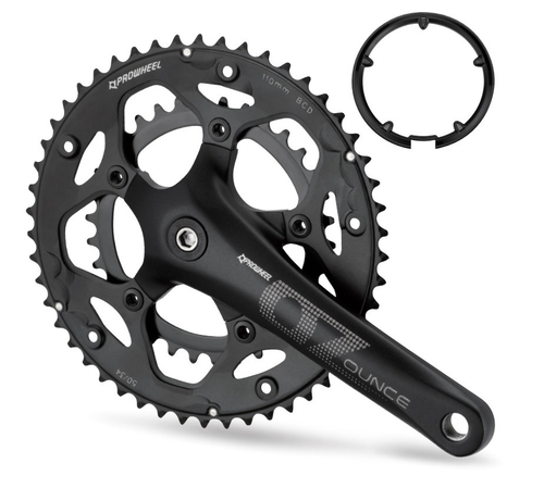 Система Prowheel ROAD 2x(9/10S) 50-34T, алюм, защита, 172.5, алюм, Chainline 43.5, под 110.5 черн.