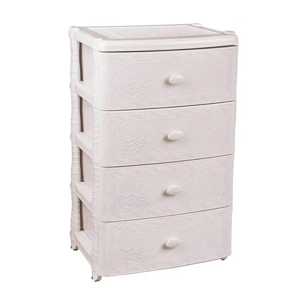 Комод широкий Флоран 4-х секционный (сл.кость/бежевый)