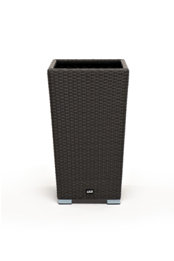 "Капучино" кашпо для цветов плетеное из искусственного ротанга, цвет коричневый