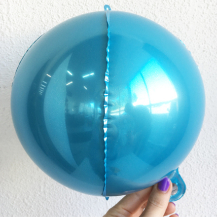 К Мини-сфера 3D, 10"/25 см, Голубой, 1шт.