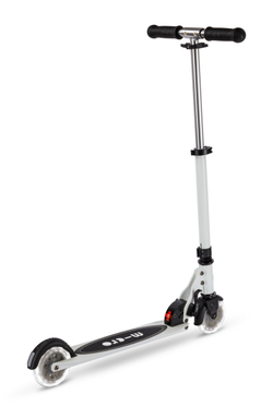 Самокат Micro Sprite Glow (светится в темноте) LED, белый