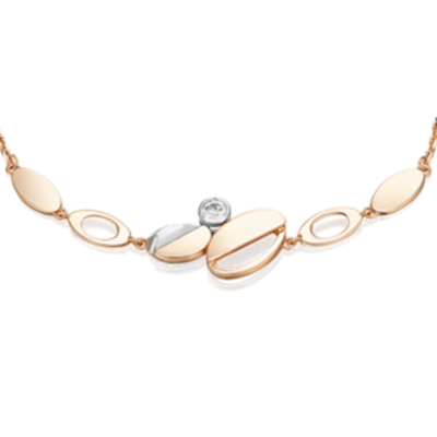 Браслет из комбинированного золота c натуральным топазом white Артикул: 05-0747-00-201-1111