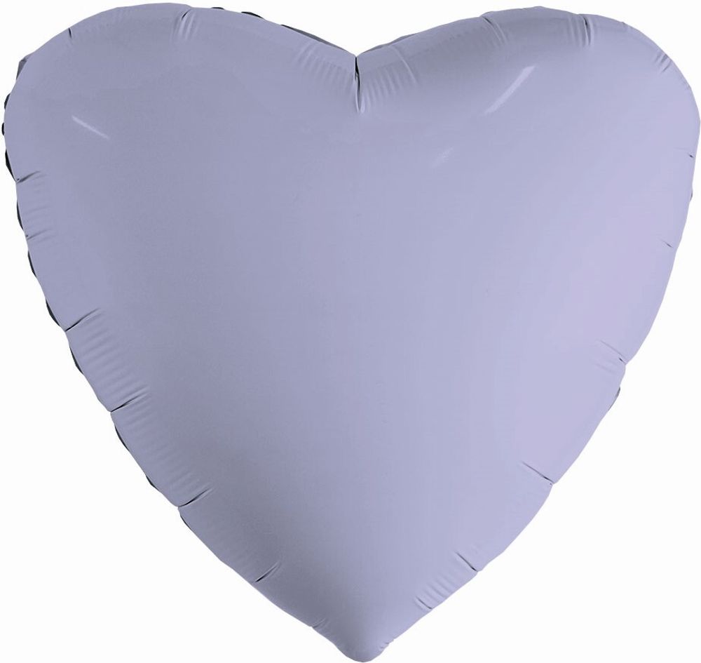 Шар (19''/48 см) Сердце, Лаванда, 1 шт.