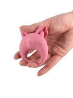 Розовое перезаряжаемое эрекционное кольцо Kitten Kiki