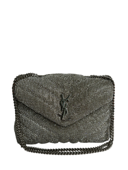 Сумка Saint Laurent Loulou Small crystal shoulder bag