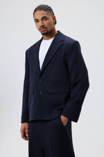 Однобортный черный оверсайз (КОРОТКИЙ ПИДЖАК)