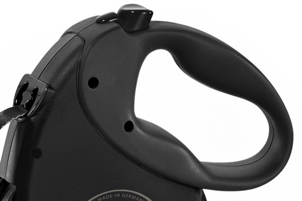 FLEXI GIANT BLACK EDITION Поводок-рулетка L (до 50 кг) 8 м, лента, черный