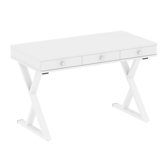 Home Office Стол письменный VR.SP-1-118.M Белый Бриллиант/Металл Белый 1180*600*750