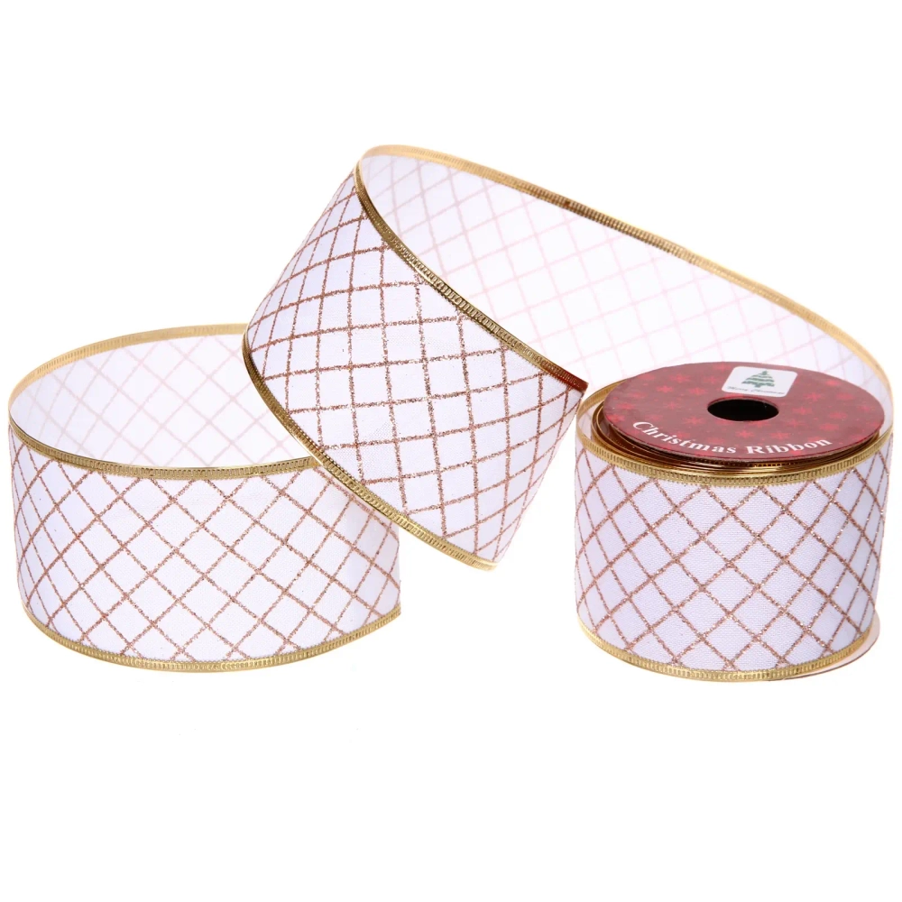 Лента для декорирования «Волшебные нити» 6,3 см, 2,7 м, Шампань