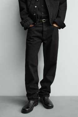 ZARA ДЖИНСЫ STRAIGHT FIT LIMITED EDITION, ЧЕРНЫЙ