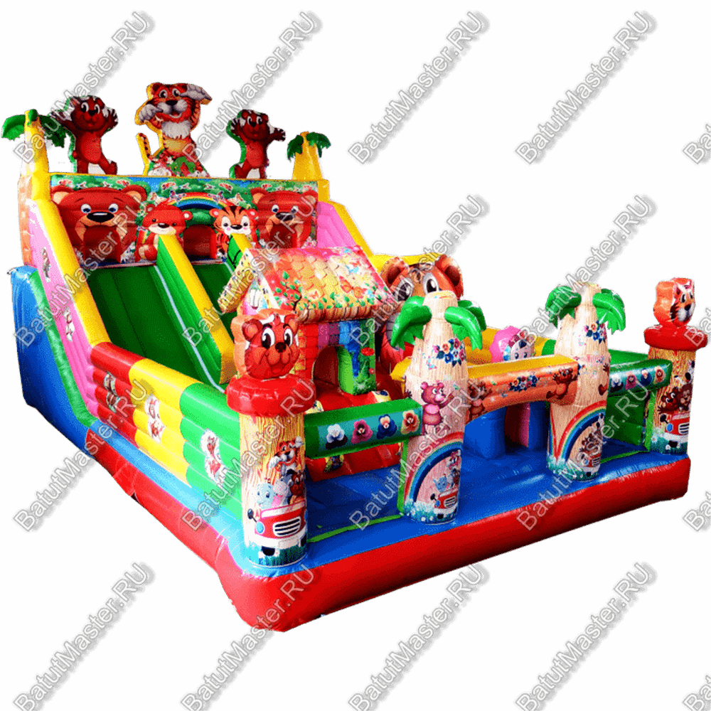 Коммерческий батут "В погоне за медведем 3" 10*6*5 м