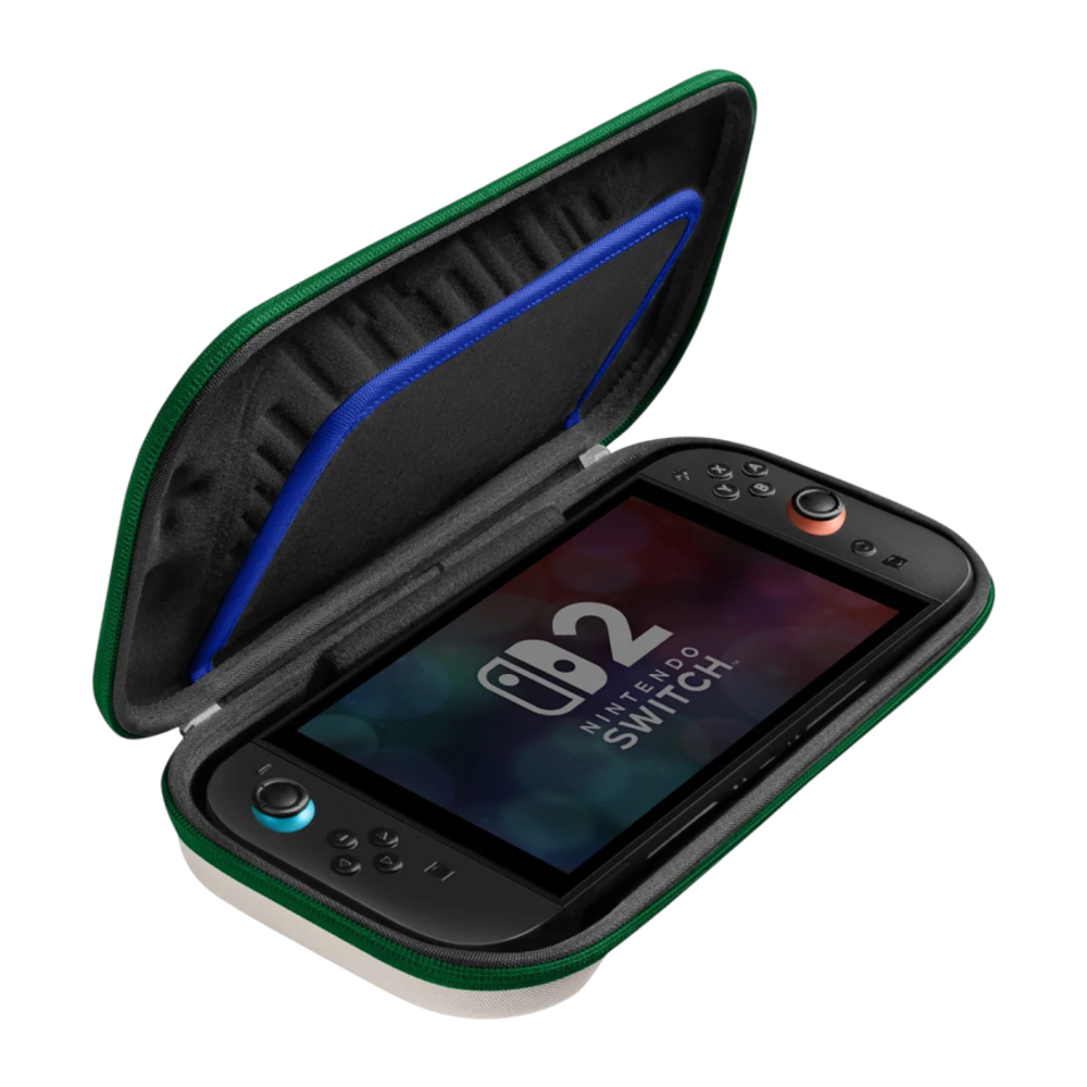 Тканевый чехол tomtoc FancyCase-G05 Slim Case Froz Edition для Nintendo Switch 2 Водостойкий укреплённый гибридный чехол с ремешком-ручкой и застёжками-молниями YKK. Вмещает до двенадцати картриджей с играми