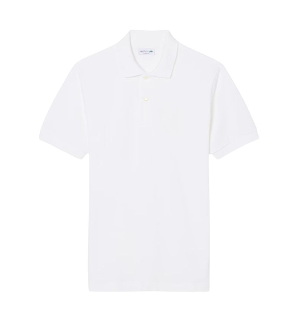 Теннисное поло Lacoste Classic Fit Embroidery Detail Petit Piqu_ - white
