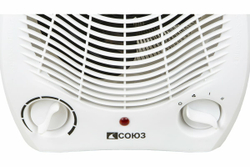 Тепловентилятор Союз ТВС-2000, белый, спиральный нагреватель, механическое управление