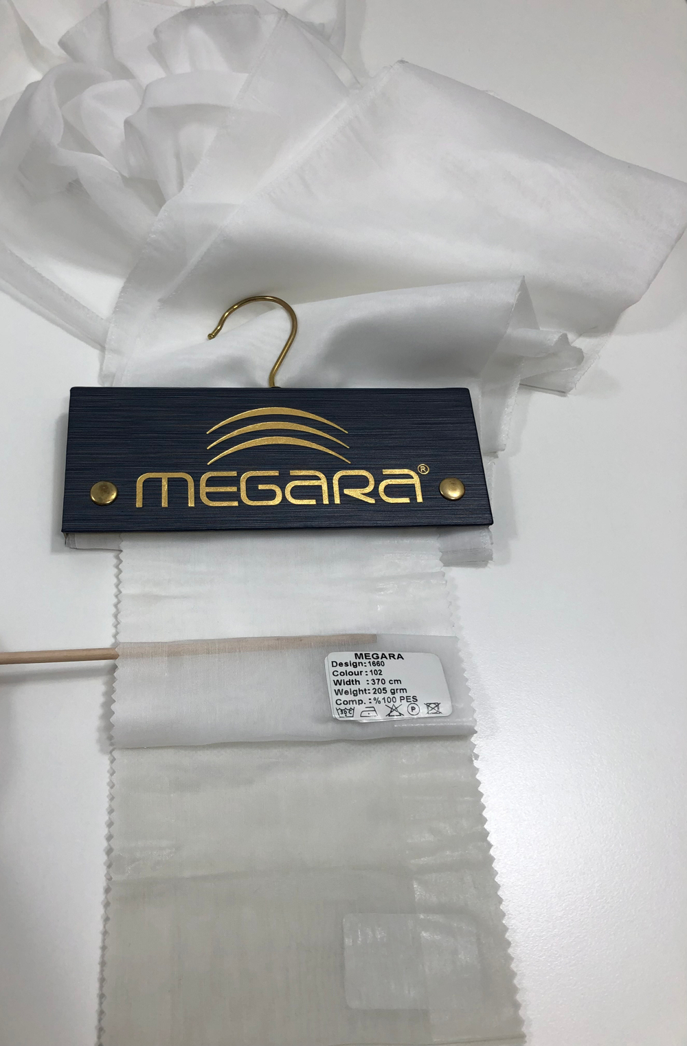 Тюль батист Megara арт. 1660 (высота 370 см, Турция)