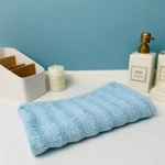 Полотенце махровое 30*50см «FLUFFY» цвет небесный 01-128, плотность 500гр/м2