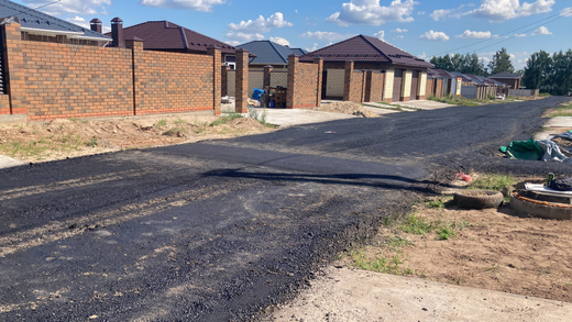 Устройство основания из асфальтового среза