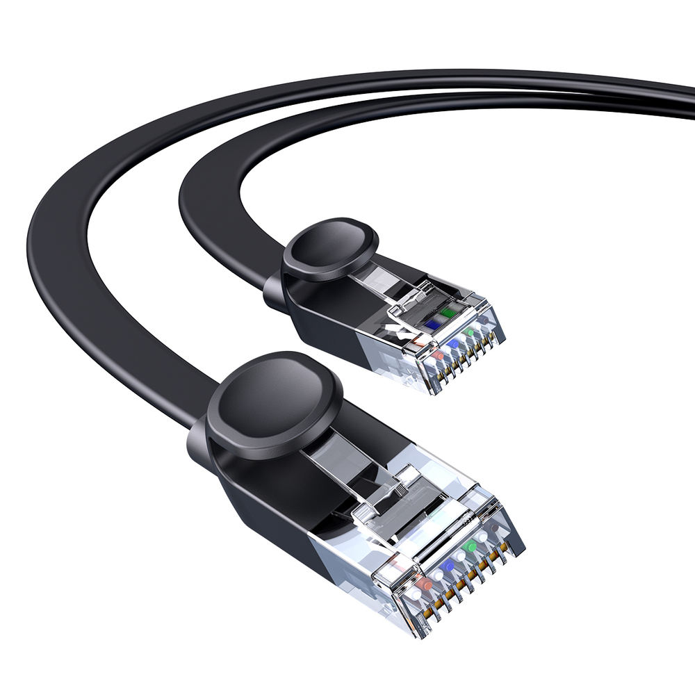 LAN кабель Baseus High Speed Six Types of RJ45 Gigabit Network Cable (Flat) - Black
