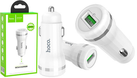 АЗУ USB Hoco Z27A (18W, QC3.0, 1USB) Белый
